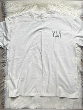 YoungLA White Short Sleeve Drip Graphic Tee